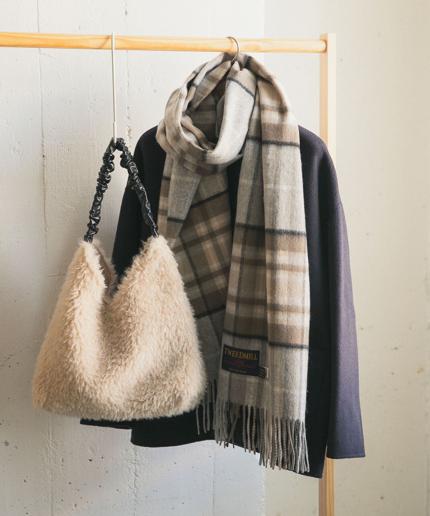 URBAN RESEARCH DOORS「『一部別注カラー』TWEED MILL　Lambswool Stole」|マフラー|ブラウン系その他