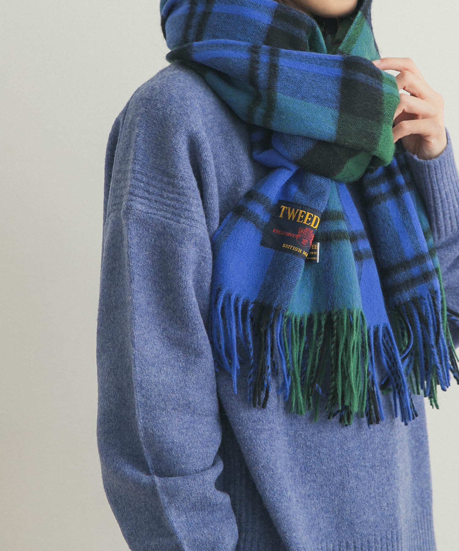 URBAN RESEARCH DOORS「『一部別注カラー』TWEED MILL　Lambswool Stole」|マフラー|グリーン系その他