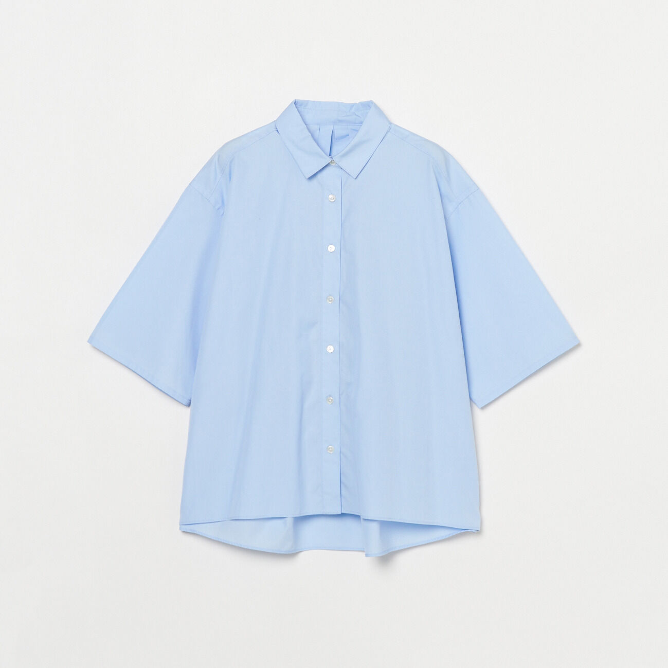 HELIOPOLE「HELIOPOLE BACK VOLUME SHIRT」|シャツ・ブラウス|サックス