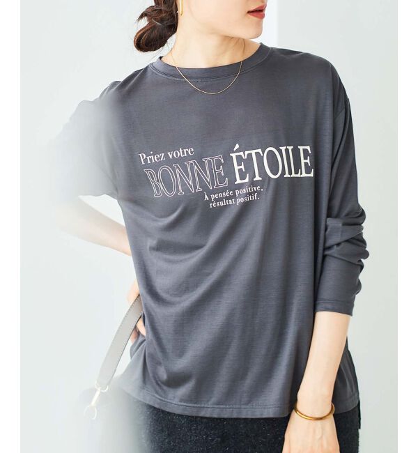 le.coeur blanc「《手洗い可能》BONNE ETOILE ロンTEE」|Tシャツ・カットソー|D／グレー
