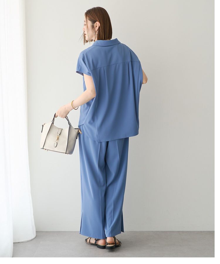 YECCA VECCA「【接触冷感】COOLスキッパーブラウス」|シャツ・ブラウス|