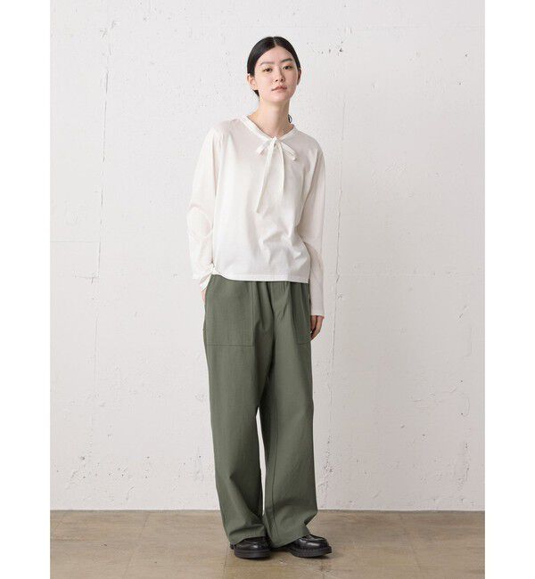 MidiUmi「MidiUmi バックサテンベイカーパンツ」|その他|カーキ