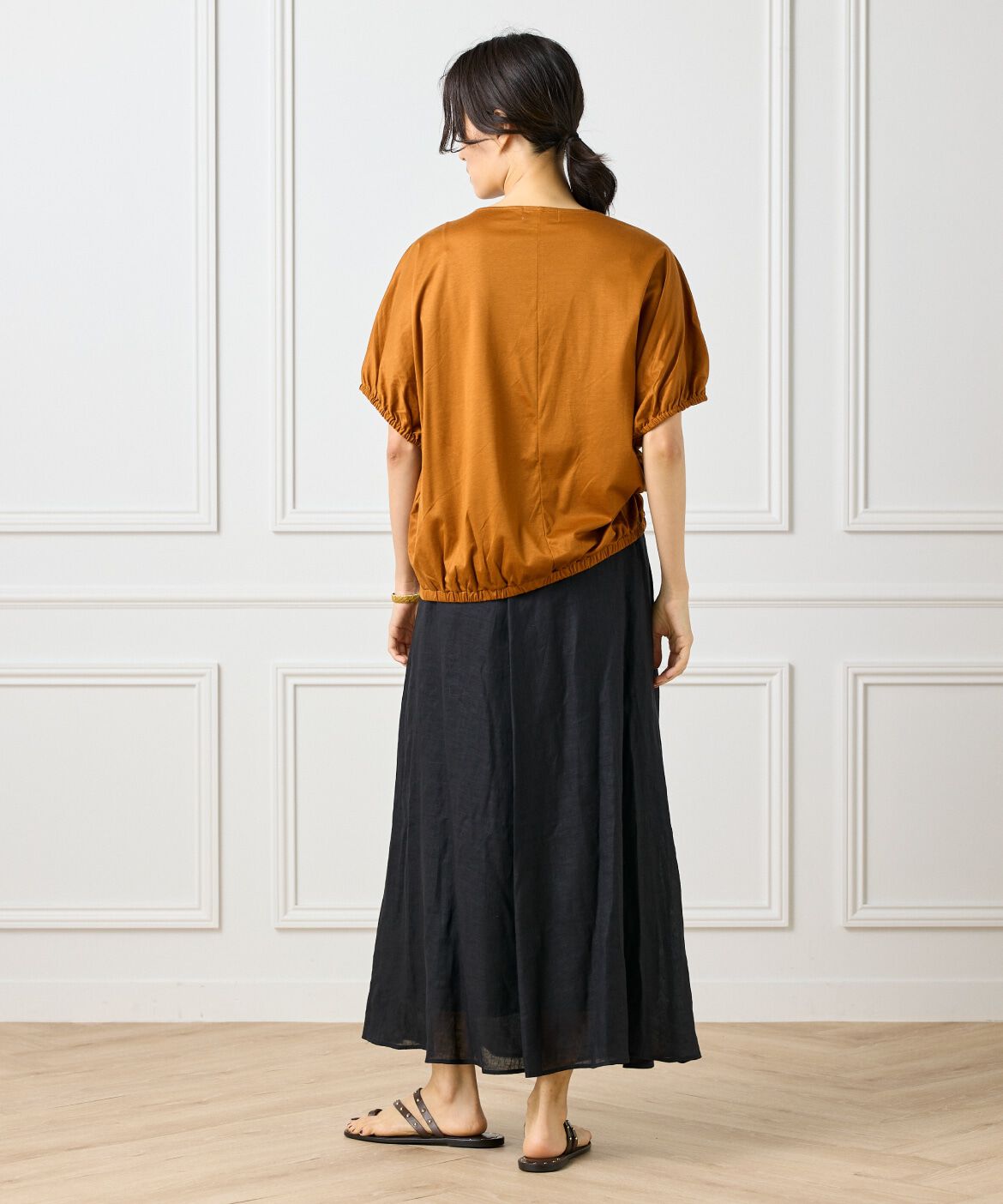INED「《大きいサイズ》ボートネックドルマンカットソー」|Tシャツ・カットソー|