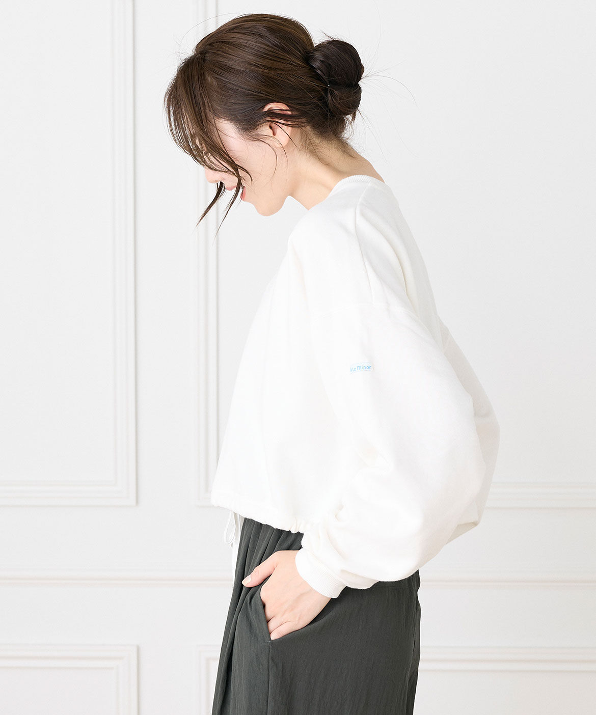 INED「ルミノア 裏毛ドロストカットソー　COUPE《Le minor》」|スウェット・ジャージ|