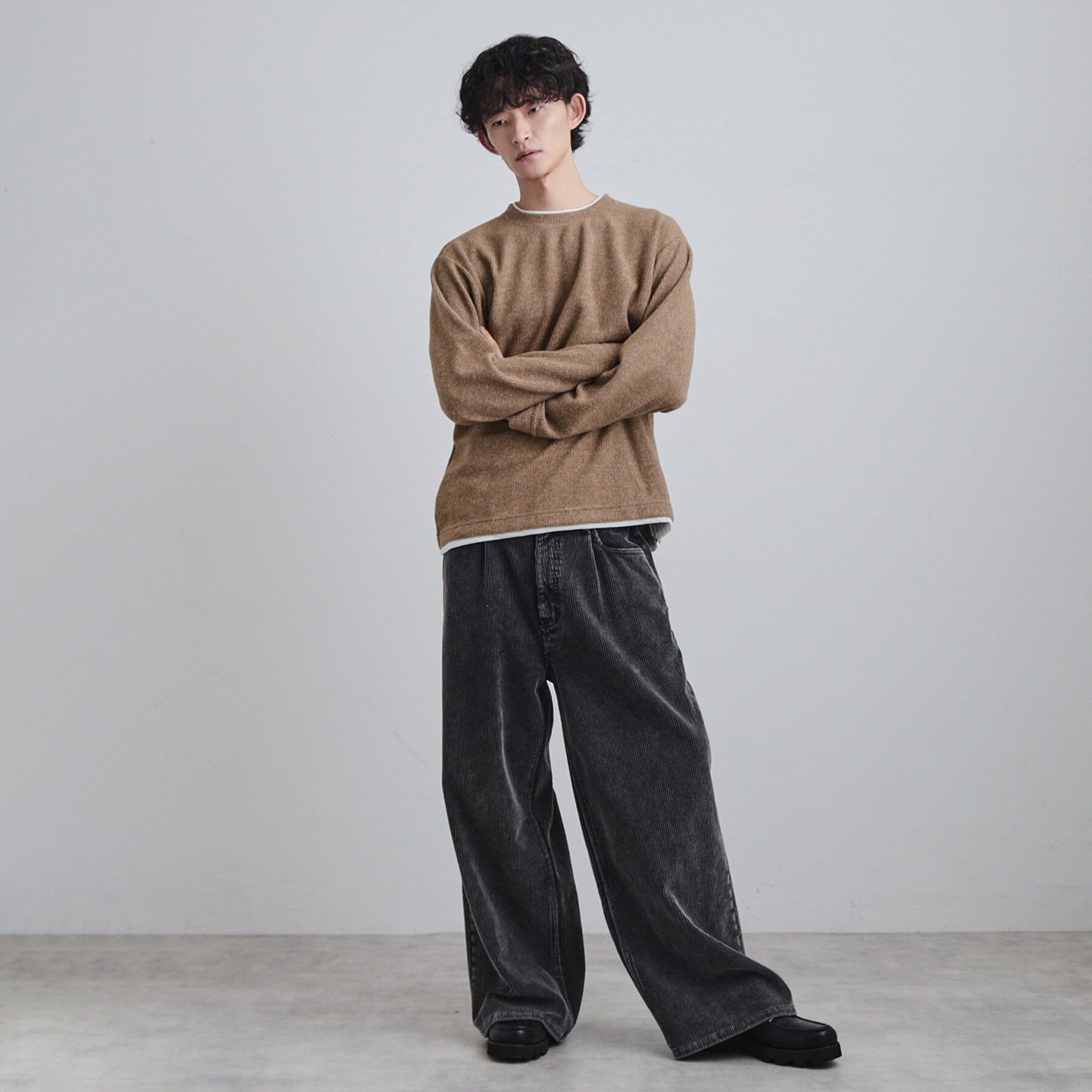 tk.TAKEO KIKUCHI「フェイクレイヤードニットソー」|Tシャツ・カットソー|