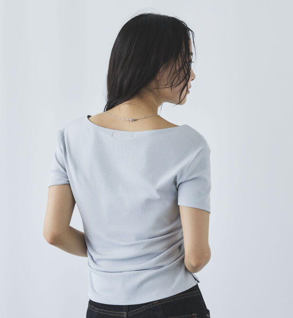 archives「【ＯＮかわ】ハーフスリーブクロスタックドレープオフショルＴＯＰＳ」|Tシャツ・カットソー|