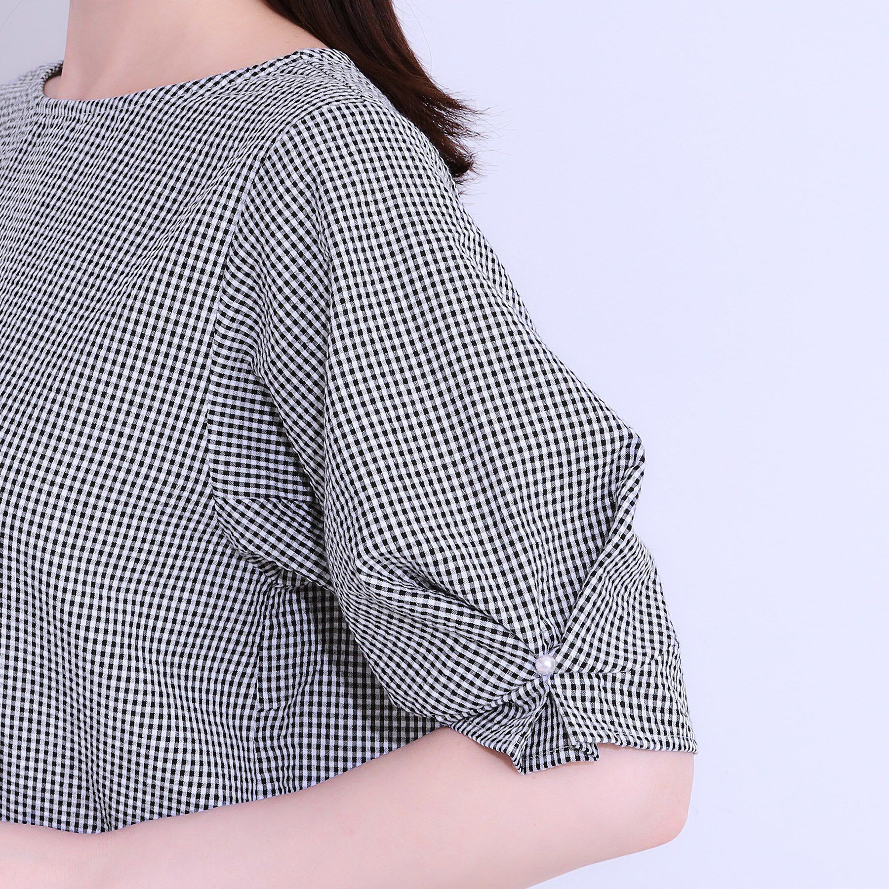 SHOO･LA･RUE「【S-LL/セットアップ可/5分袖】涼しくこなれる お袖タックブラウス」|シャツ・ブラウス|