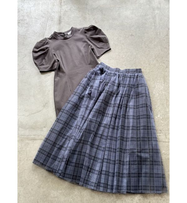 CALNAMUR「TULLE SKIRT SET MINI OP/チュールスカートセットミニワンピース」|ワンピース|