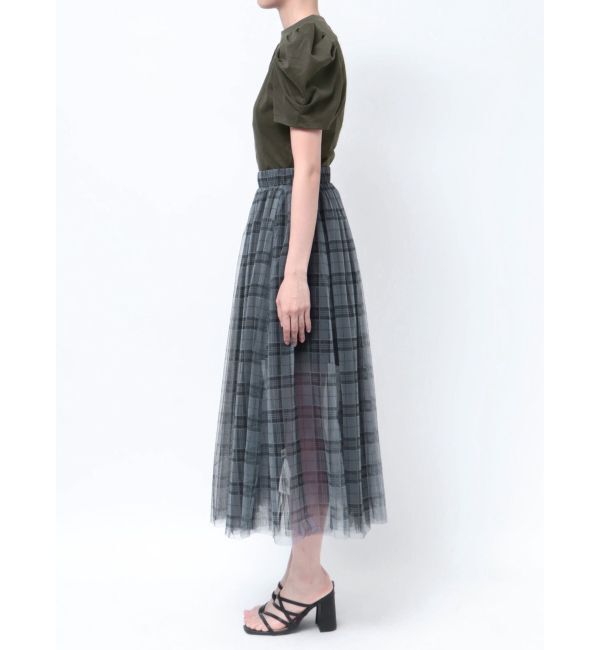 CALNAMUR「TULLE SKIRT SET MINI OP/チュールスカートセットミニワンピース」|ワンピース|