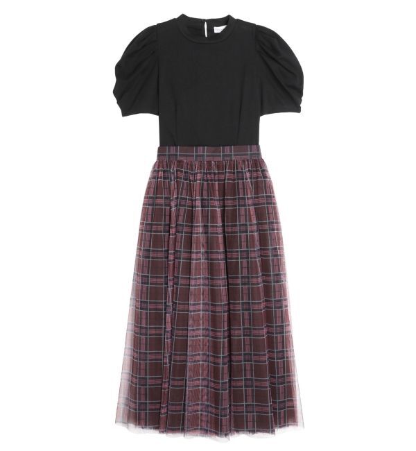 CALNAMUR「TULLE SKIRT SET MINI OP/チュールスカートセットミニワンピース」|ワンピース|