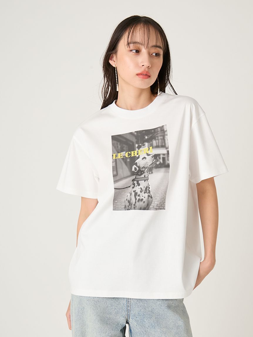 FRAY I.D「オーバーサイズフォトプリントTシャツ」|Tシャツ・カットソー|
