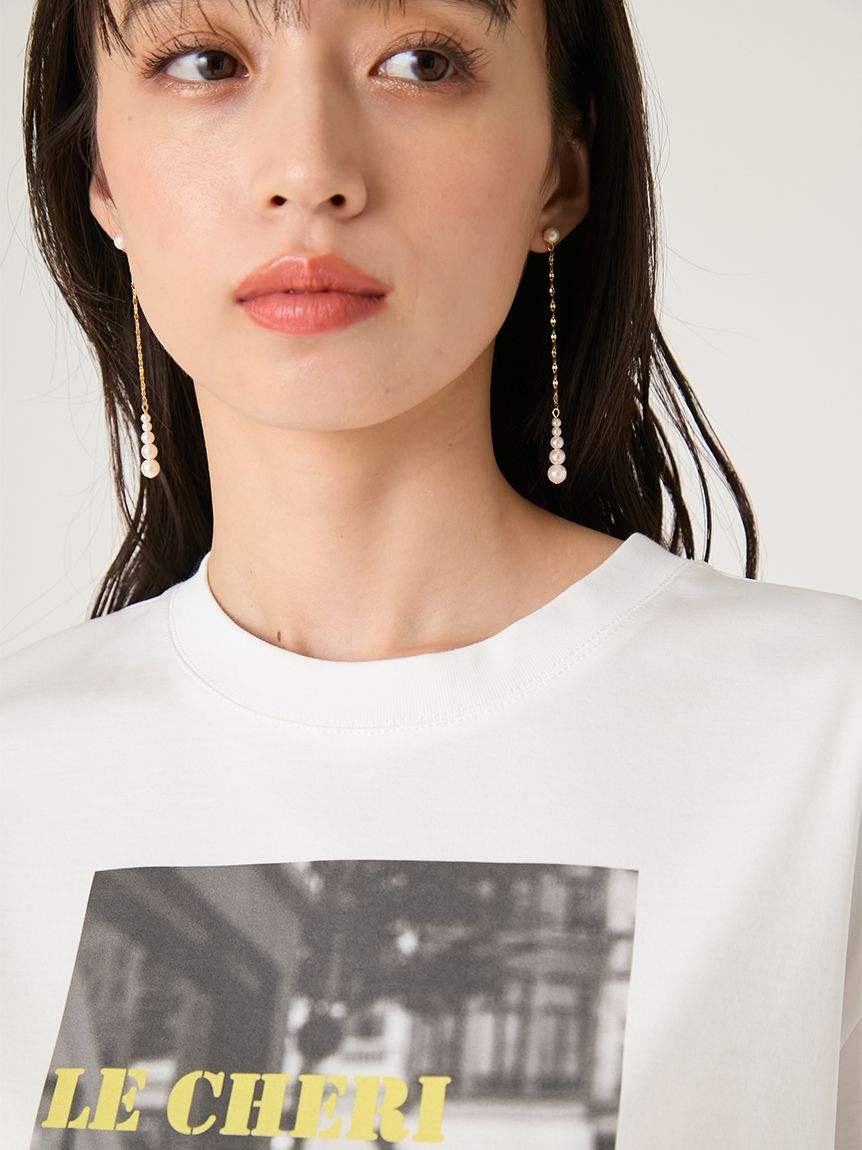 FRAY I.D「オーバーサイズフォトプリントTシャツ」|Tシャツ・カットソー|