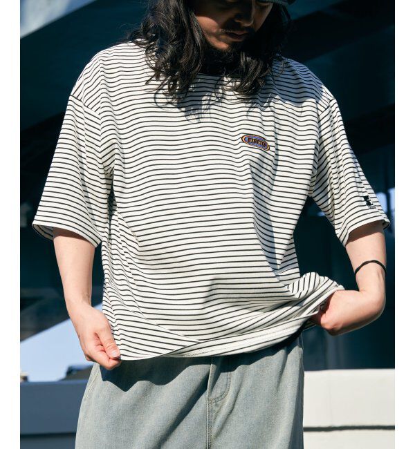 VENCE share style「STARTER BLACK LABEL スターターブラックレーベル ボーダー刺繍Tシャツ」|Tシャツ・カットソー|