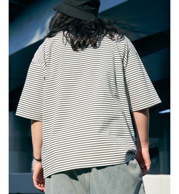 VENCE share style「STARTER BLACK LABEL スターターブラックレーベル ボーダー刺繍Tシャツ」|Tシャツ・カットソー|