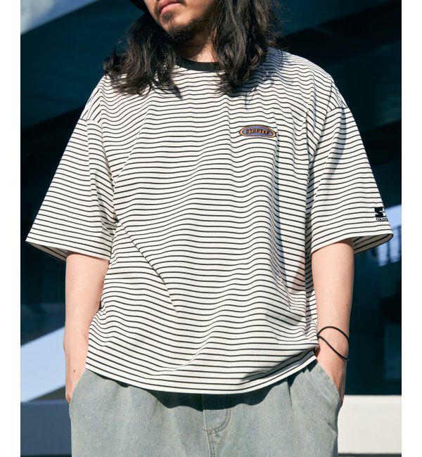 VENCE share style「STARTER BLACK LABEL スターターブラックレーベル ボーダー刺繍Tシャツ」|Tシャツ・カットソー|