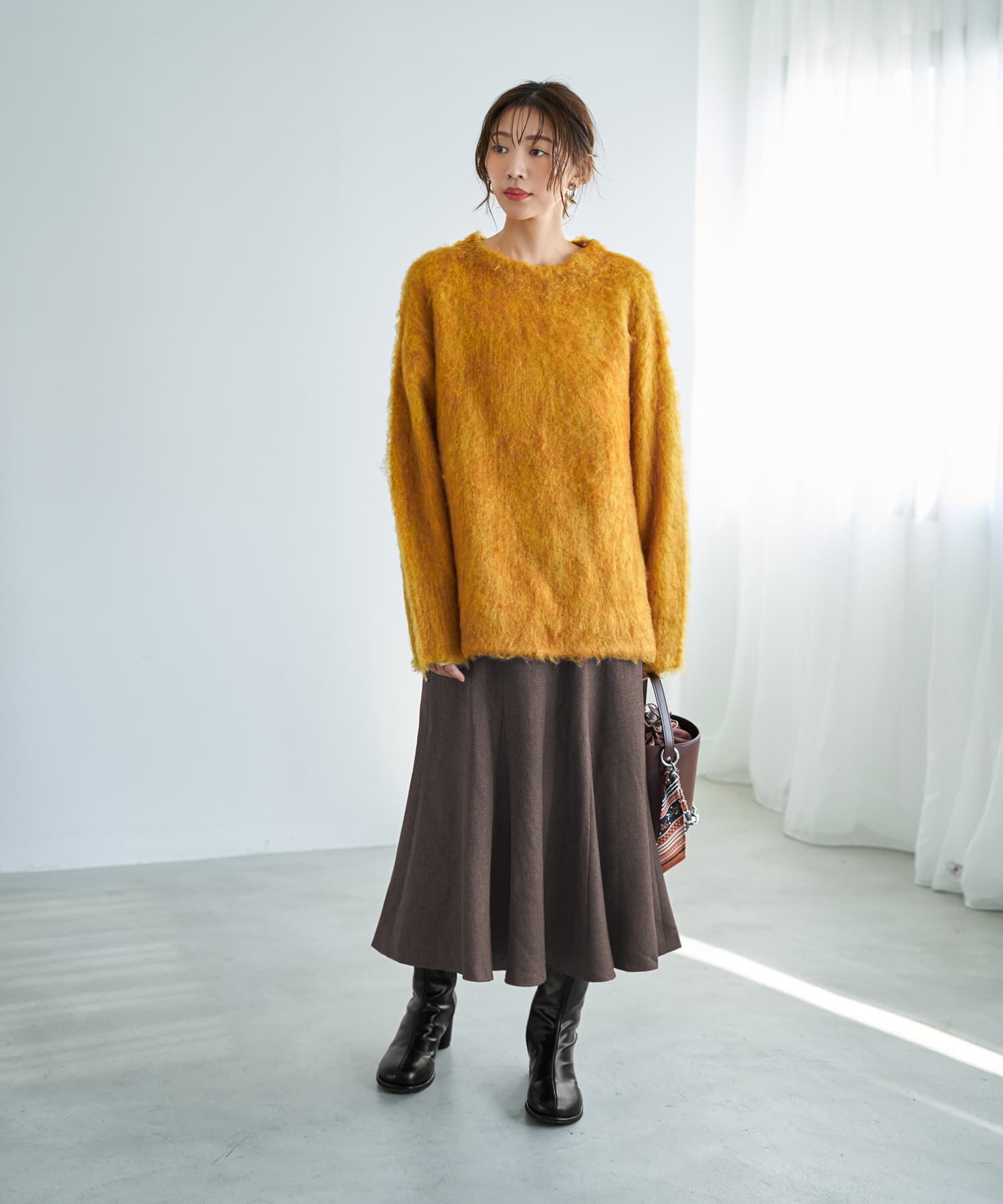 STYLE DELI「【LUXE】ふわふわ毛起こしブークレプルオーバー」|ニット・セーター|