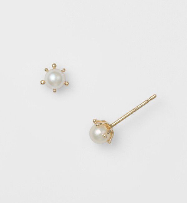 agete「K10アコヤパールピアス」|ピアス|