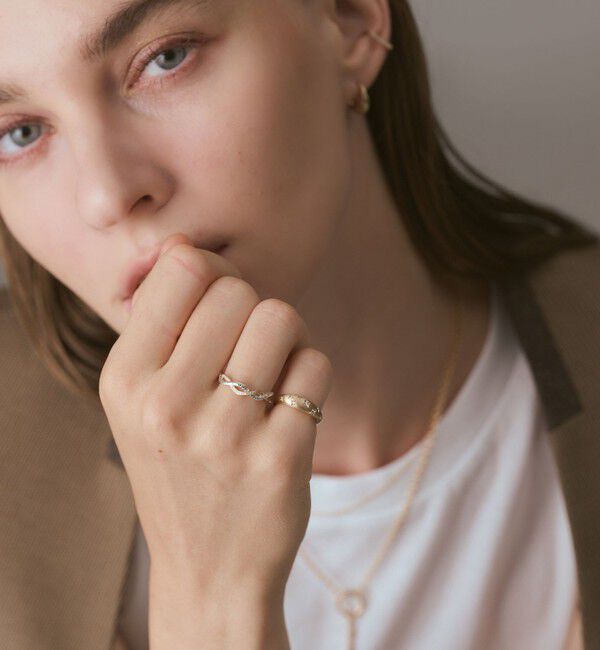 agete「K10／シルバーダイヤモンドリング（0.05ct）」|リング|