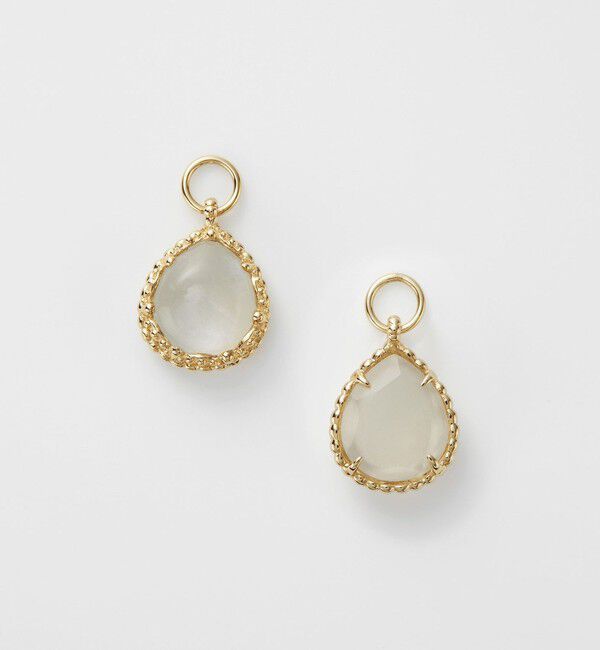 agete「K10マルチストーンピアスチャーム」|チャーム・キーホルダー|