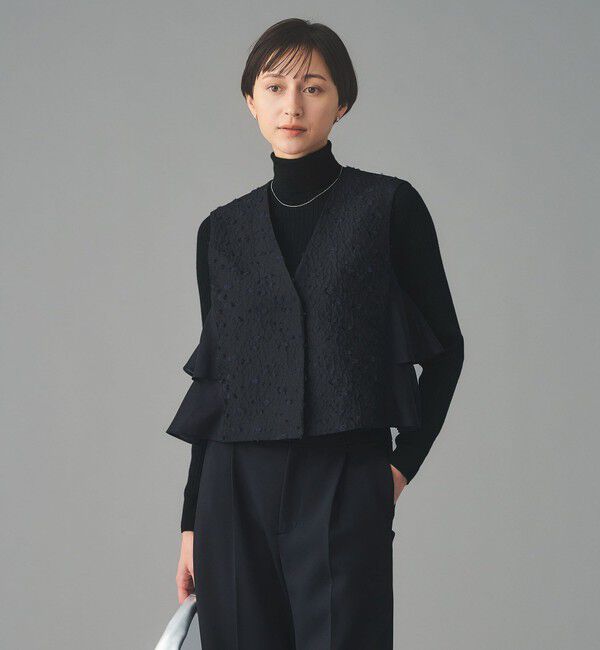 UNITED ARROWS「フラワー カットジャガード コンビ ベスト」|ベスト・ジレ|