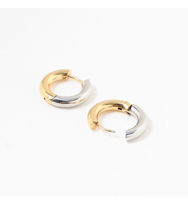 Ray BEAMS 「ステンレス バイカラー フープ ピアス」|ピアス|