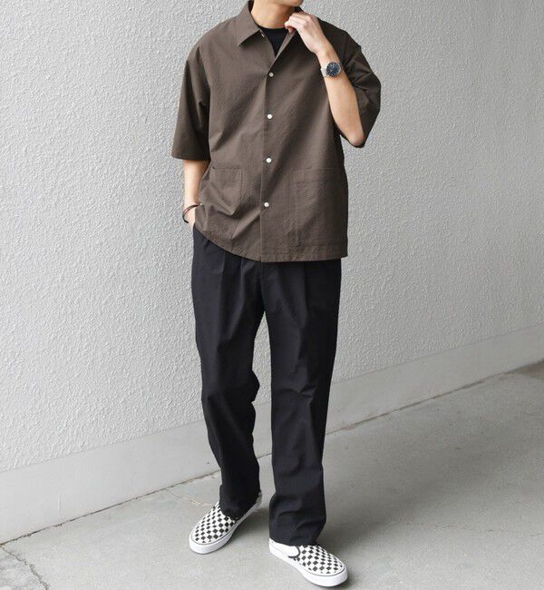 SHIPS any「SHIPS any:〈撥水/ストレッチ〉SOLOTEX(R) シアサッカー キャンプポケット シャツ」|シャツ・ブラウス|