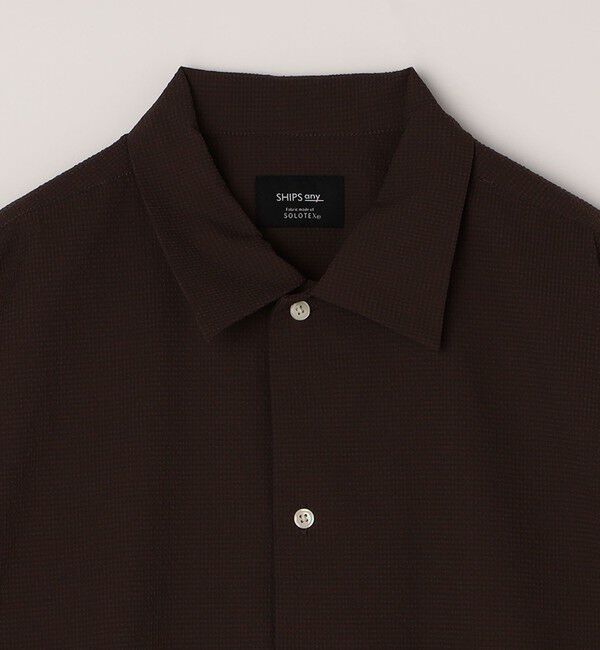 SHIPS any「SHIPS any:〈撥水/ストレッチ〉SOLOTEX(R) シアサッカー キャンプポケット シャツ」|シャツ・ブラウス|