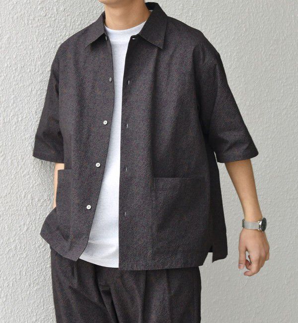 SHIPS any「SHIPS any:〈撥水/ストレッチ〉SOLOTEX(R) シアサッカー キャンプポケット シャツ」|シャツ・ブラウス|