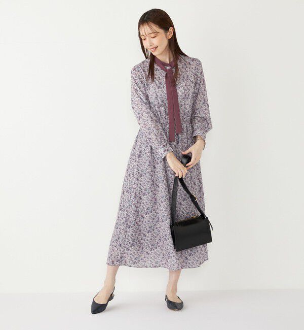 SHIPS Colors 「SHIPS Colors:〈手洗い可能〉MULHOUSE ボウタイ ワンピース◇」|ワンピース|