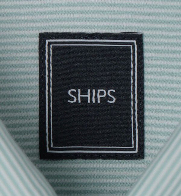 SHIPS「SHIPS: ジャージー ロンドン ストライプ ワンピースカラー シャツ」|シャツ・ブラウス|