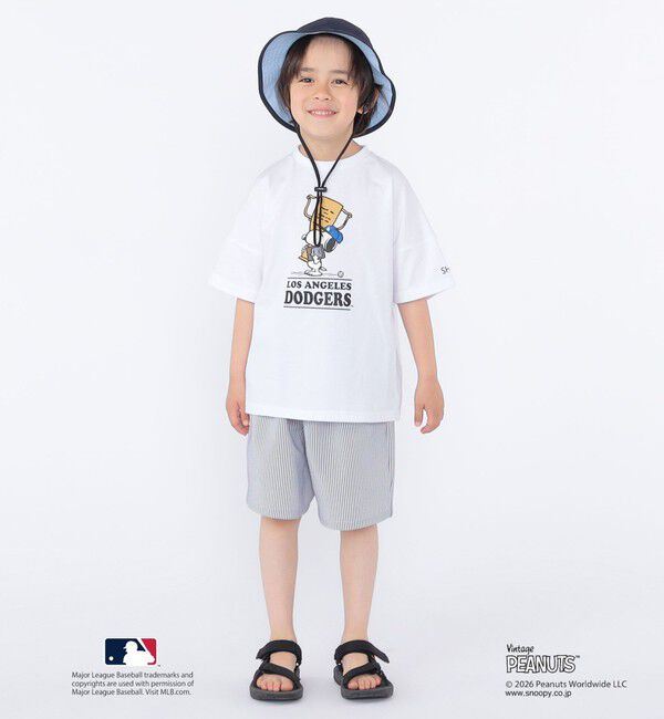 SHIPS KIDS「SHIPS KIDS:100～125cm / PEANUTS&times;MLB プリント Tシャツ」|Tシャツ・カットソー|