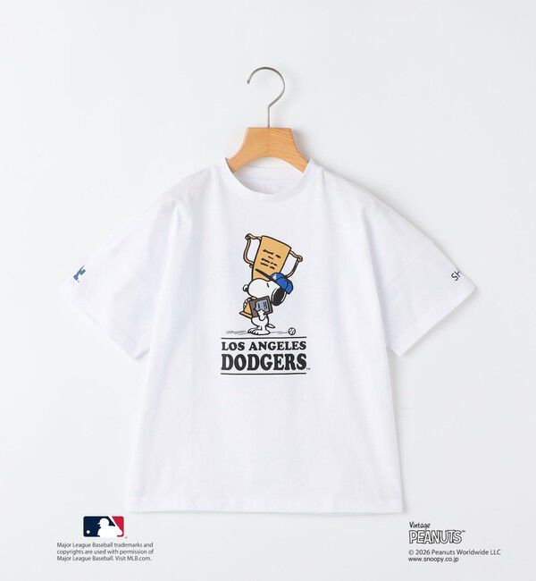 SHIPS KIDS「SHIPS KIDS:100～125cm / PEANUTS&times;MLB プリント Tシャツ」|Tシャツ・カットソー|
