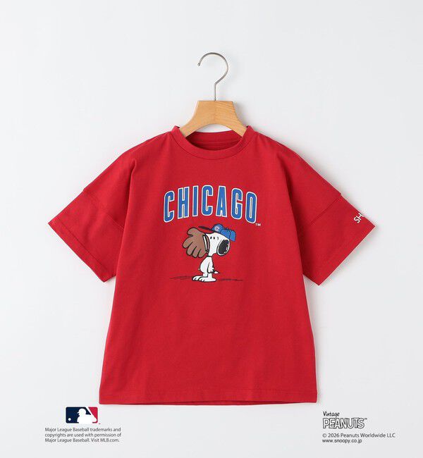 SHIPS KIDS「SHIPS KIDS:100～125cm / PEANUTS&times;MLB プリント Tシャツ」|Tシャツ・カットソー|