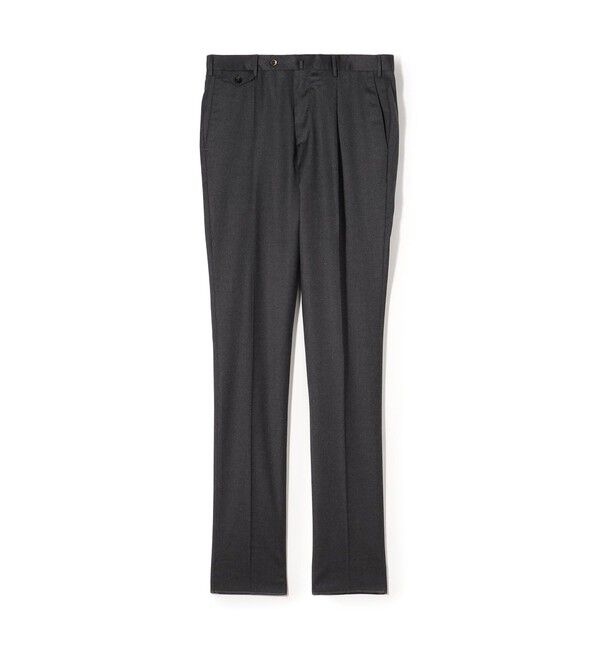 TOMORROWLAND BUYING WEAR「PT TRINO GENTS ウールストレッチ 1プリーツスラックス」|スラックス|17 チャコールグレー
