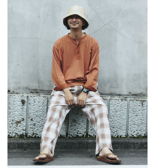 JOURNAL STANDARD relume「ガーメントダイ スリーピング ヘンリーネック Tシャツ」|Tシャツ・カットソー|