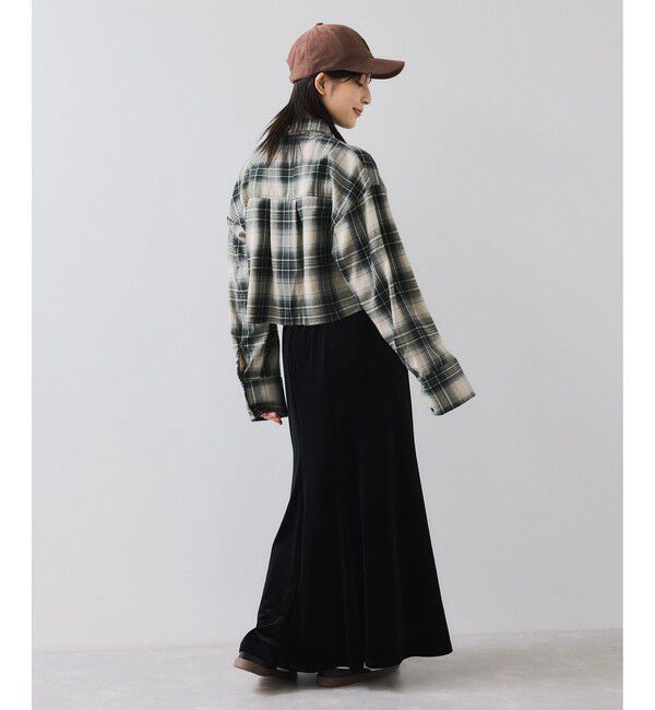 VIS「【WEB/一部店舗限定】オンブレチェックショートシャツ」|シャツ・ブラウス|