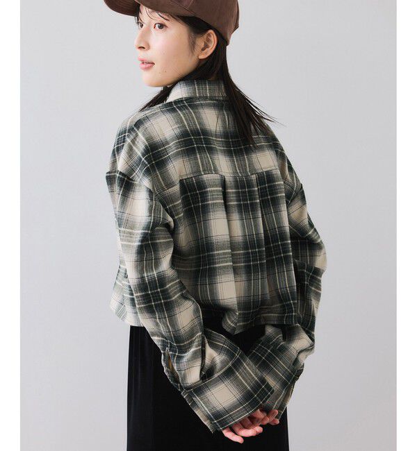 VIS「【WEB/一部店舗限定】オンブレチェックショートシャツ」|シャツ・ブラウス|