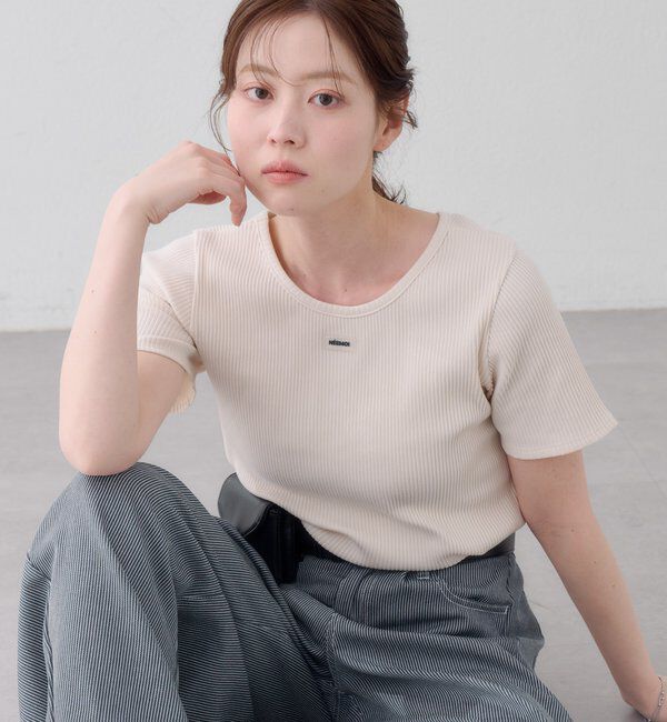  「【新色追加/6色展開】ラバータグTEE」|Tシャツ・カットソー|アイボリー
