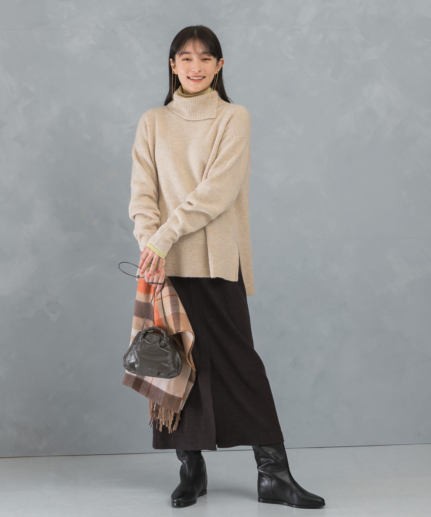 URBAN RESEARCH ROSSO「スリットタートルネックニット」|ニット・セーター|