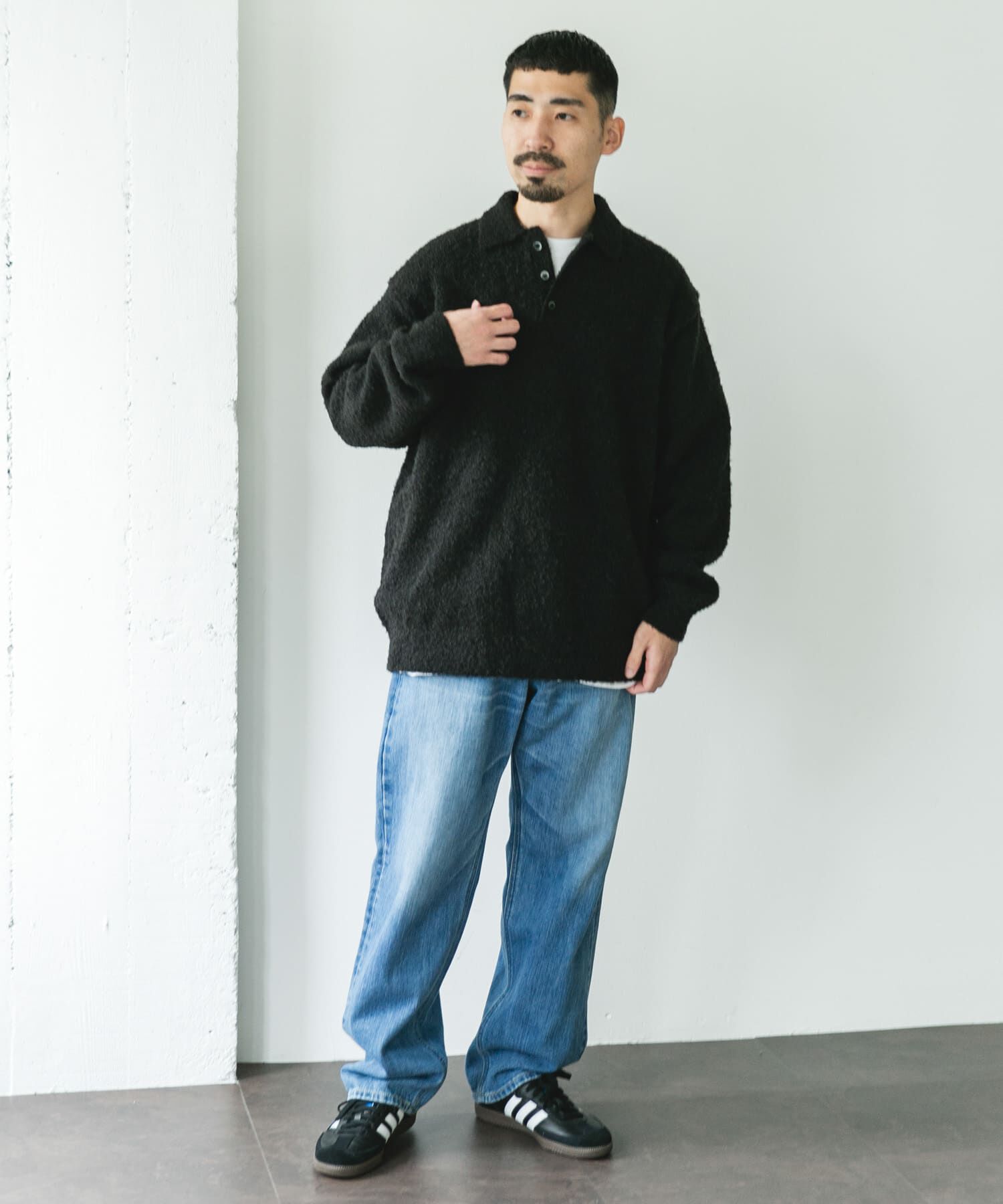 URBAN RESEARCH DOORS「ブークレ ニットポロシャツ」|ニット・セーター|
