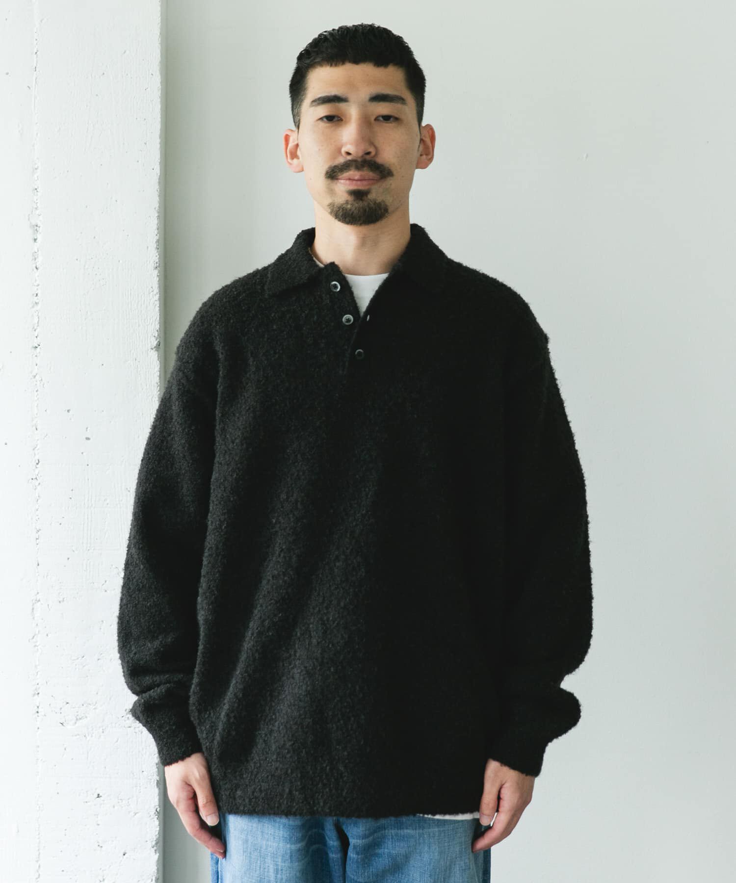 URBAN RESEARCH DOORS「ブークレ ニットポロシャツ」|ニット・セーター|