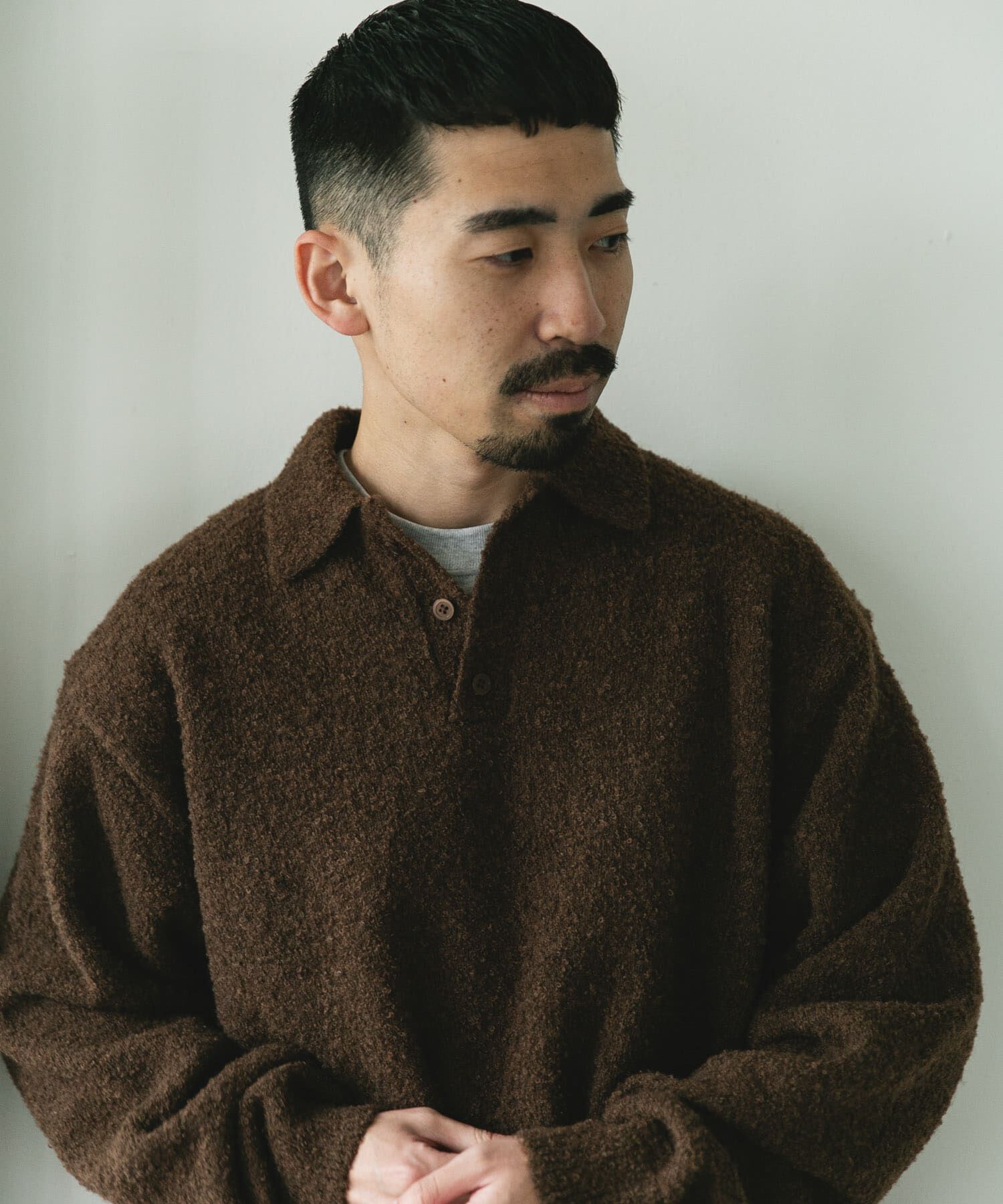 URBAN RESEARCH DOORS「ブークレ ニットポロシャツ」|ニット・セーター|
