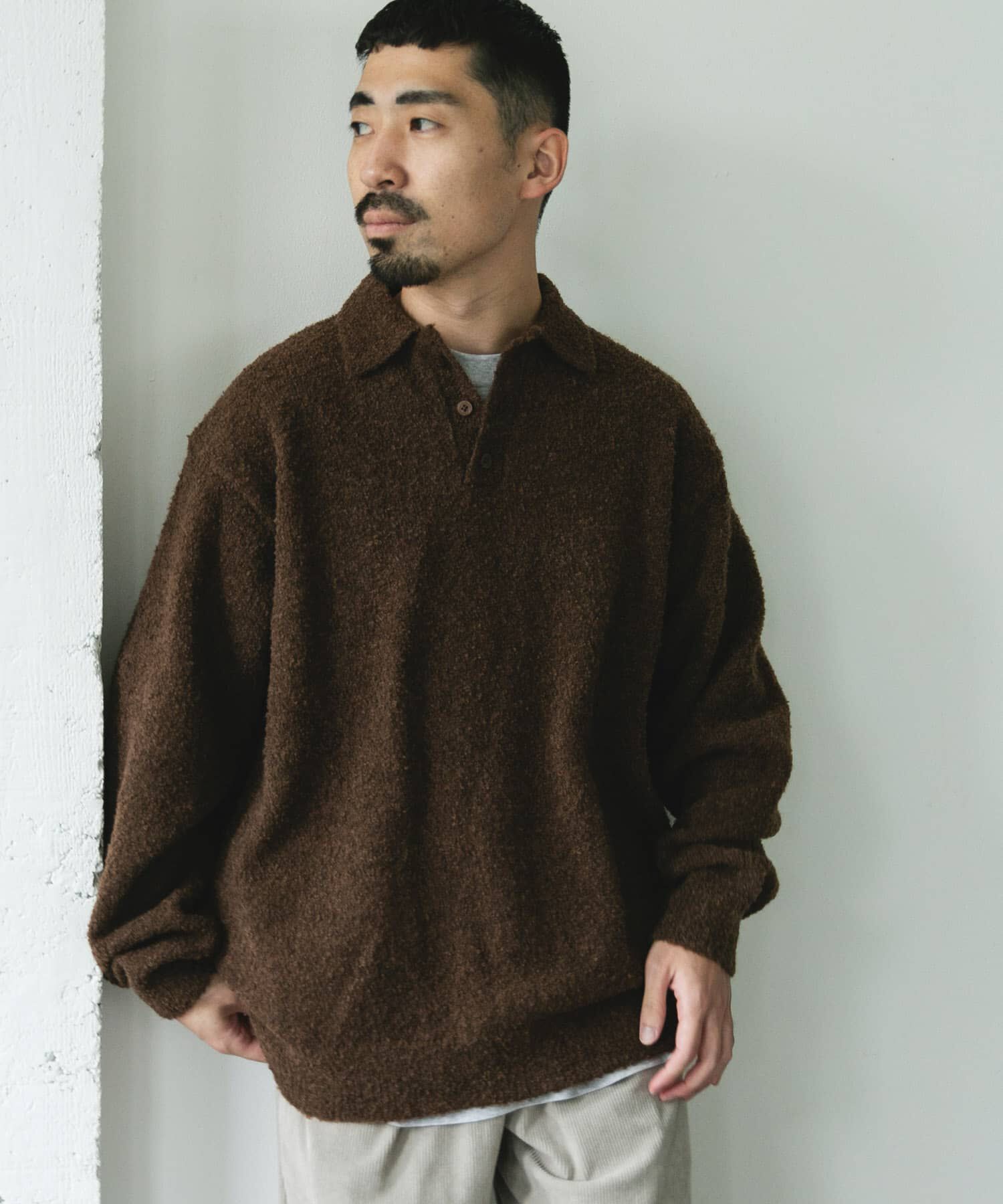 URBAN RESEARCH DOORS「ブークレ ニットポロシャツ」|ニット・セーター|