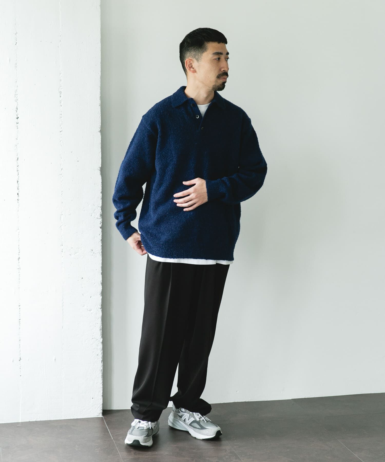 URBAN RESEARCH DOORS「ブークレ ニットポロシャツ」|ニット・セーター|