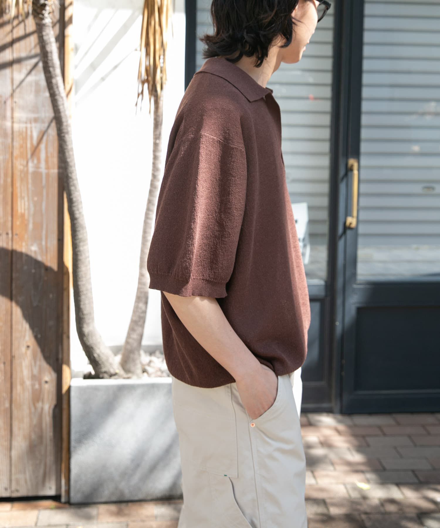 URBAN RESEARCH DOORS「FORK&SPOON　リネンブレンドスキッパーニット」|ニット・セーター|
