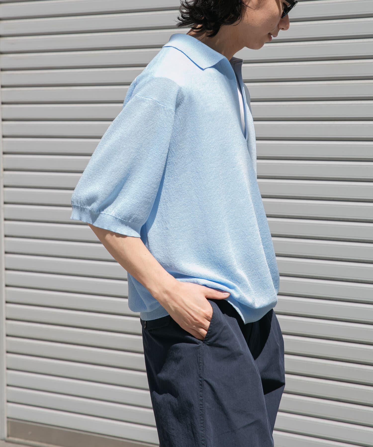 URBAN RESEARCH DOORS「FORK&SPOON　リネンブレンドスキッパーニット」|ニット・セーター|