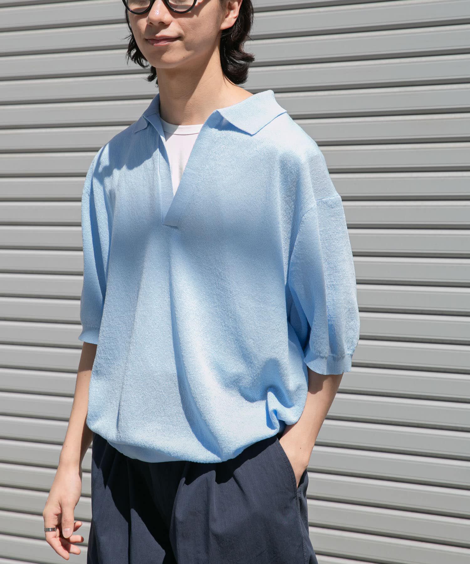URBAN RESEARCH DOORS「FORK&SPOON　リネンブレンドスキッパーニット」|ニット・セーター|