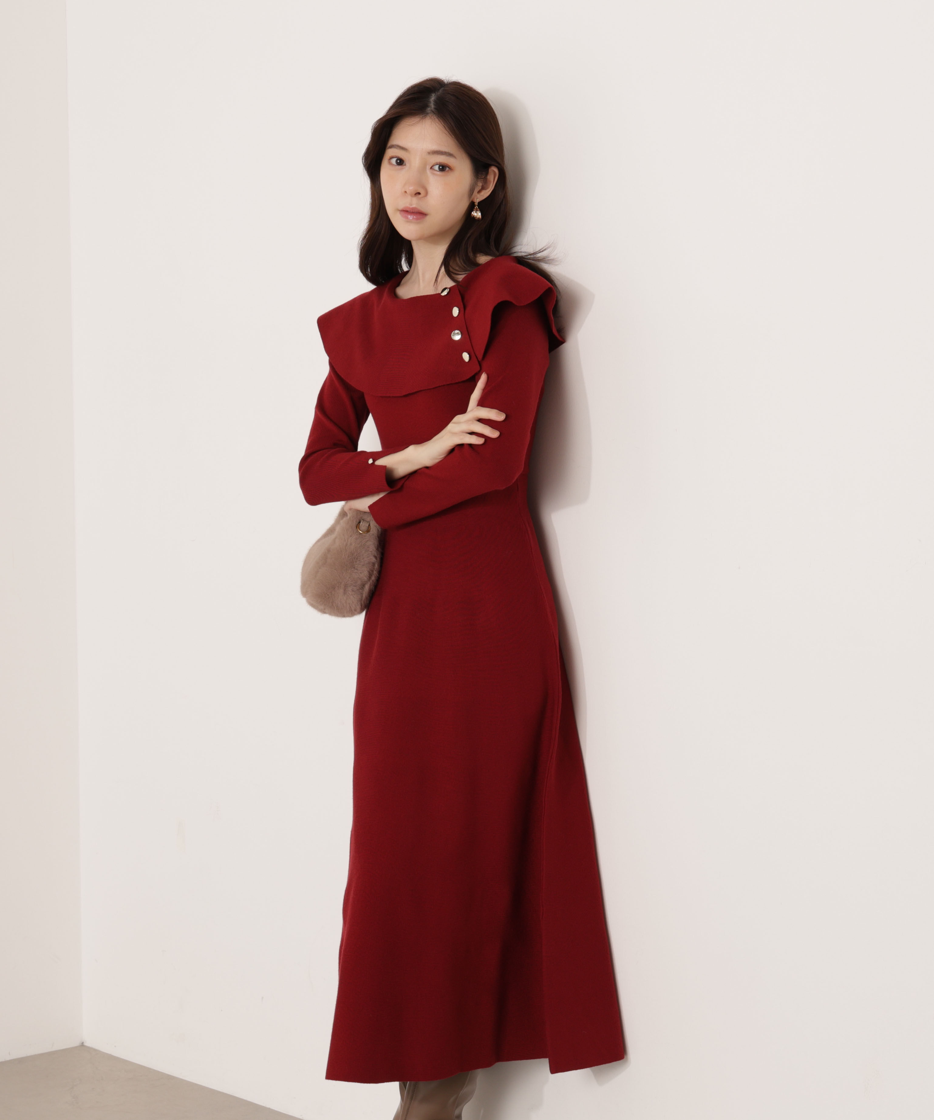 PROPORTION BODY DRESSING「ケープニットワンピース」|ワンピース|