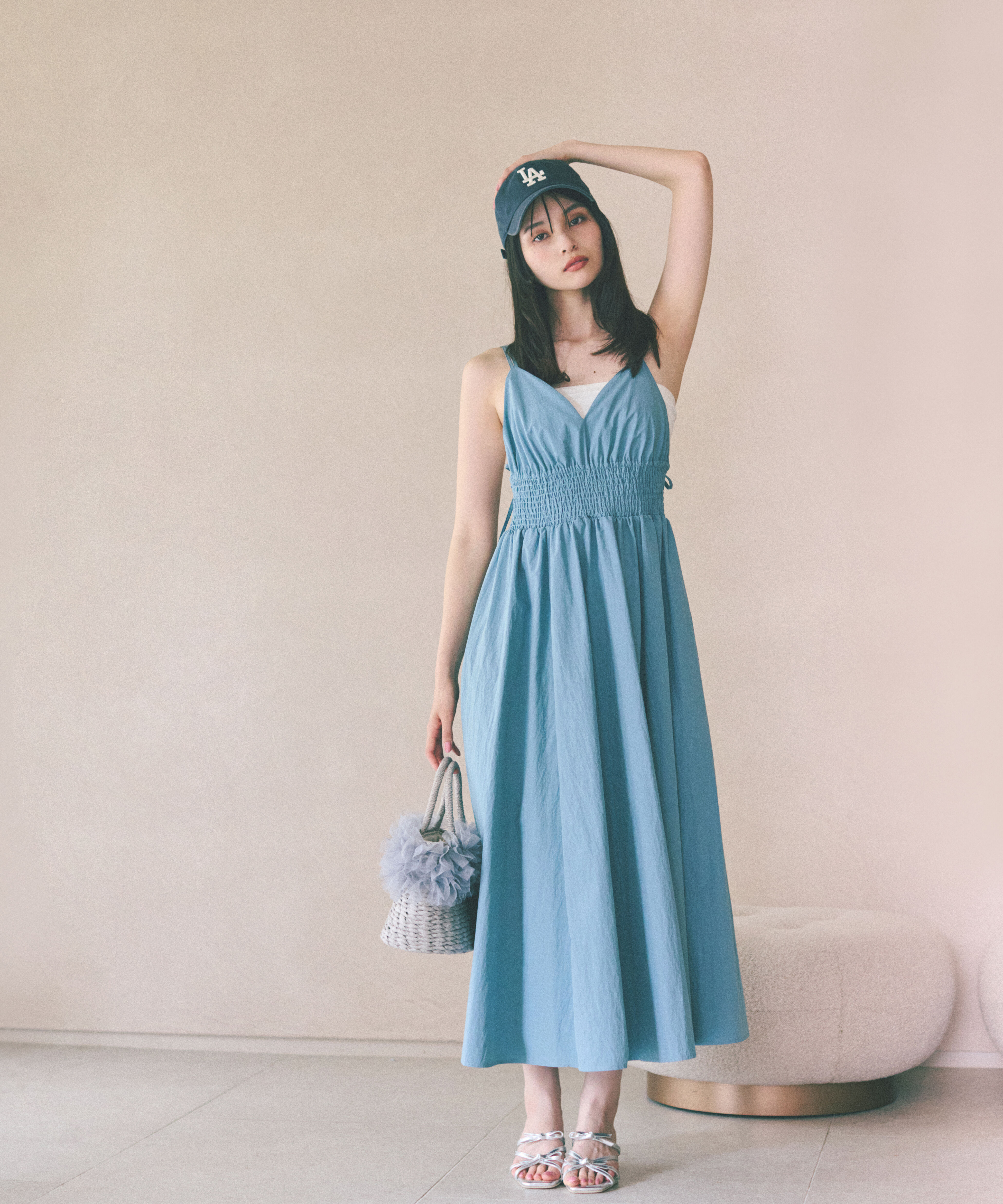 PROPORTION BODY DRESSING「ボリュームキャミジャンスカ」|ワンピース|ブルー
