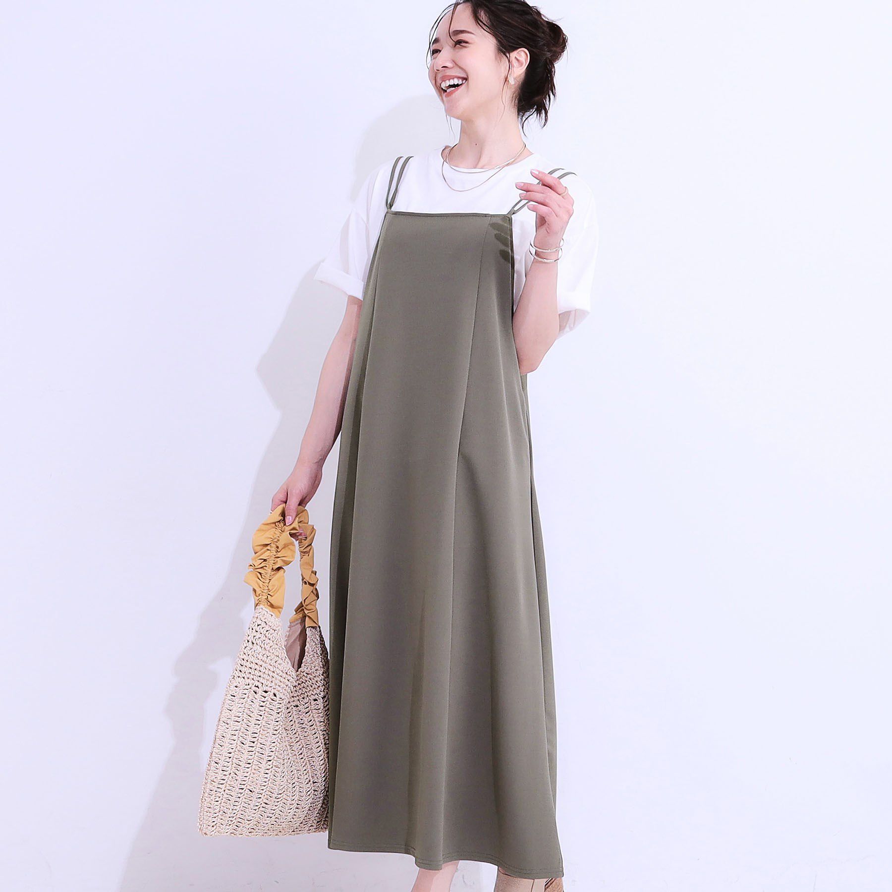 SHOO･LA･RUE「女性らしさ溢れる　フレアキャミワンピース」|ワンピース|モカブラウン(042
